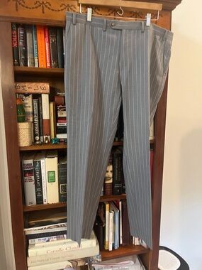 Gray Pinstripe “Lauren” Men's Dress Pants by Ralph Lauren